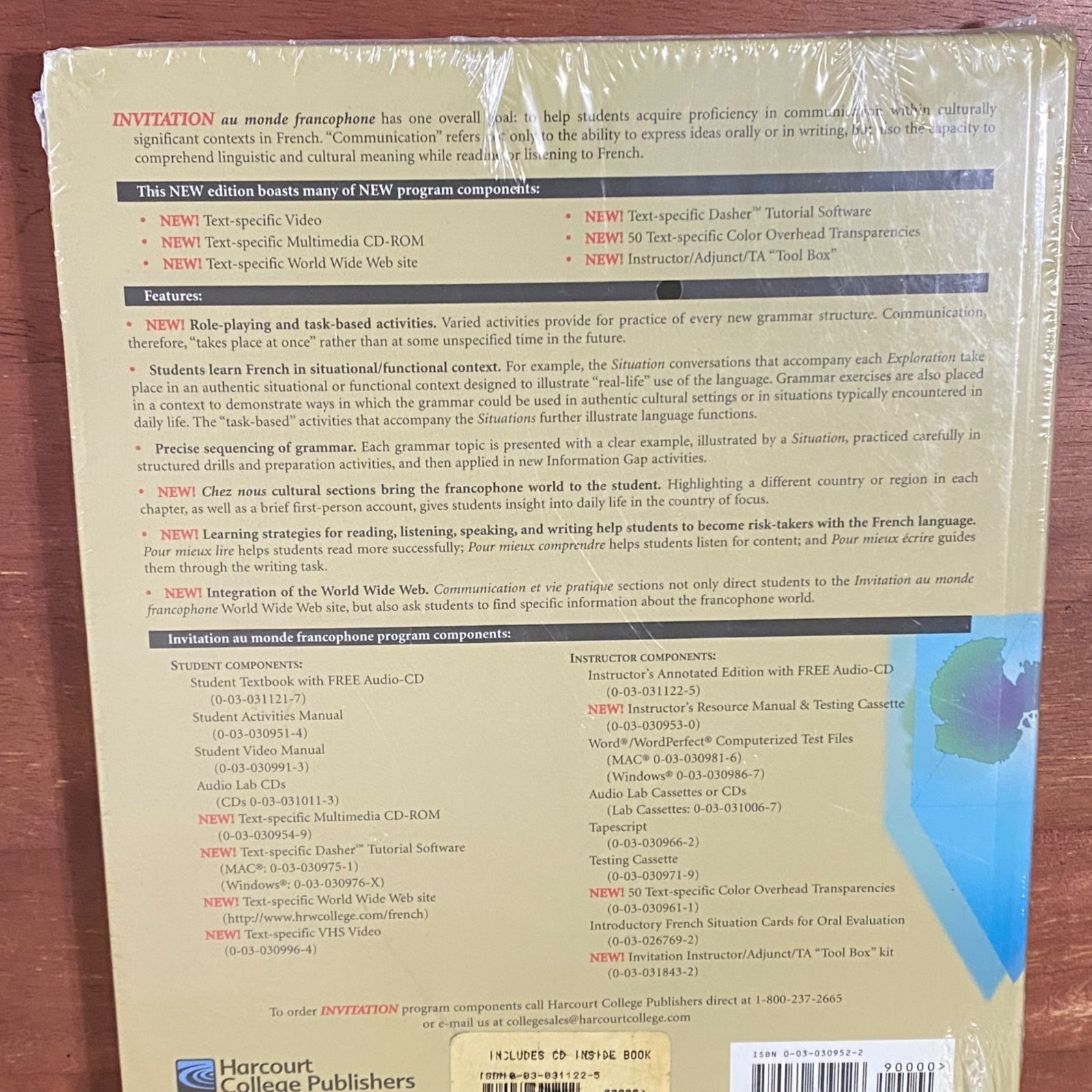 Invitation Au Monde Francophone Instructor’s Annotated Edition Hardcover Jarvis