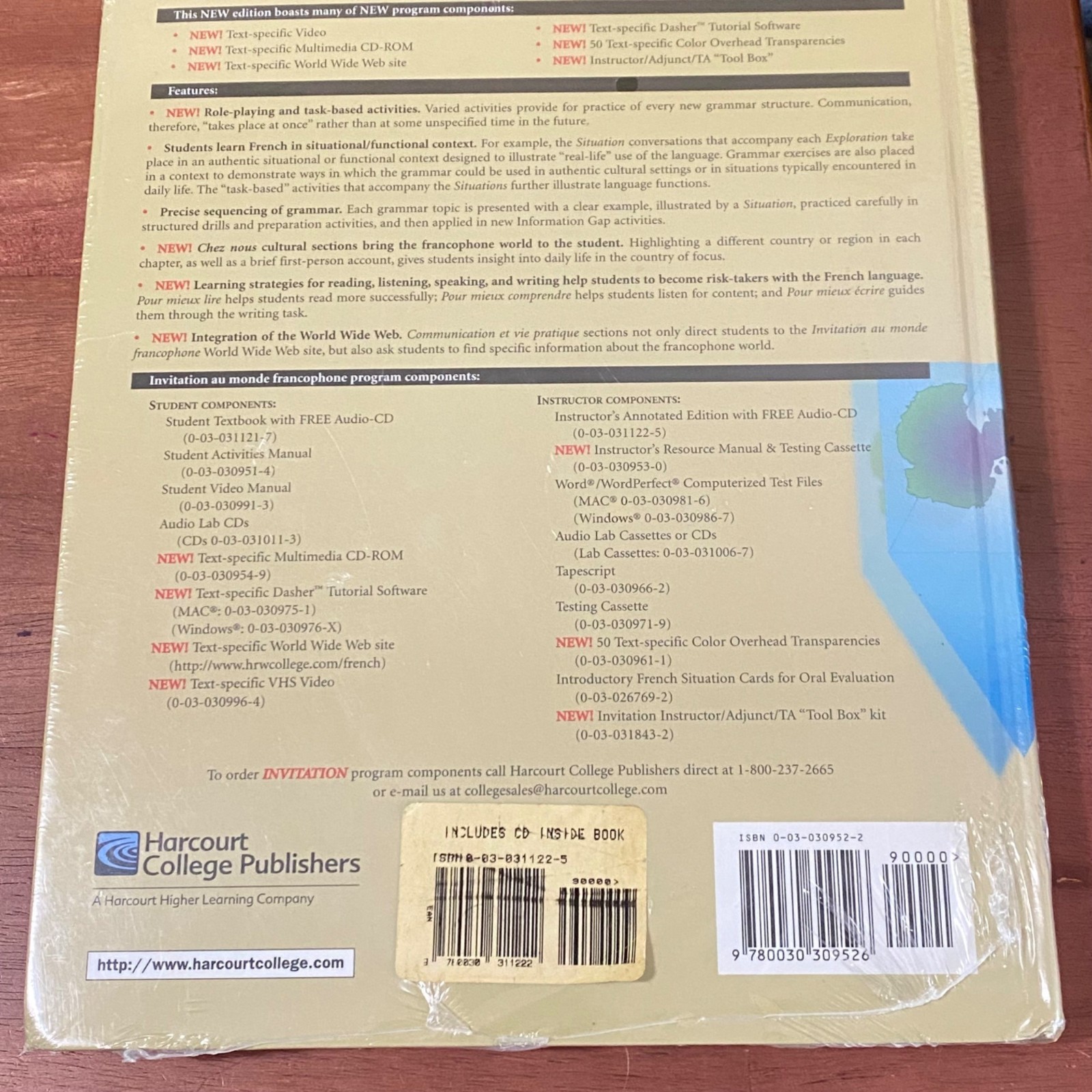 Invitation Au Monde Francophone Instructor’s Annotated Edition Hardcover Jarvis