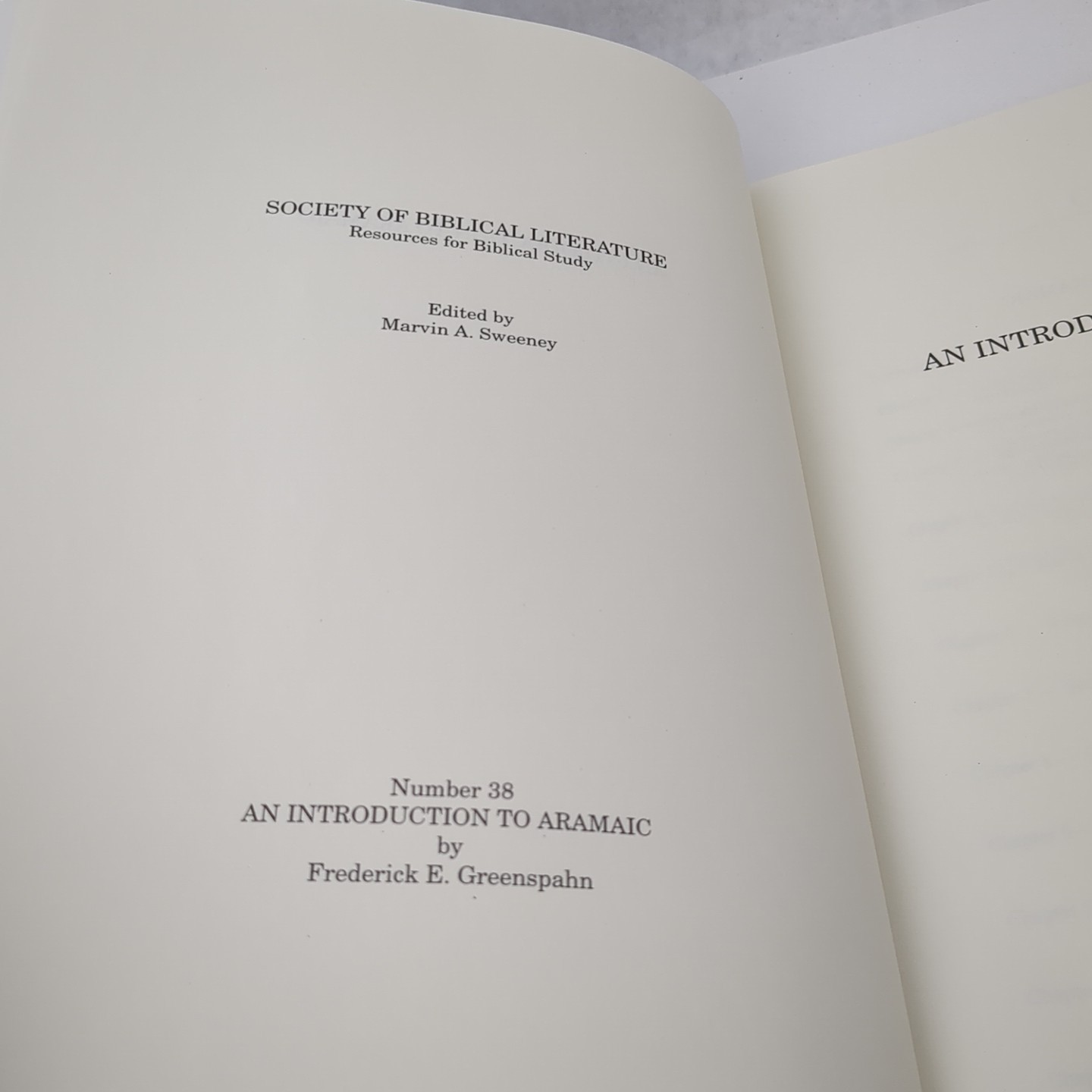 An Introduction to Aramaic by Frederick E. Greenspahn 1999, Trade Paperback