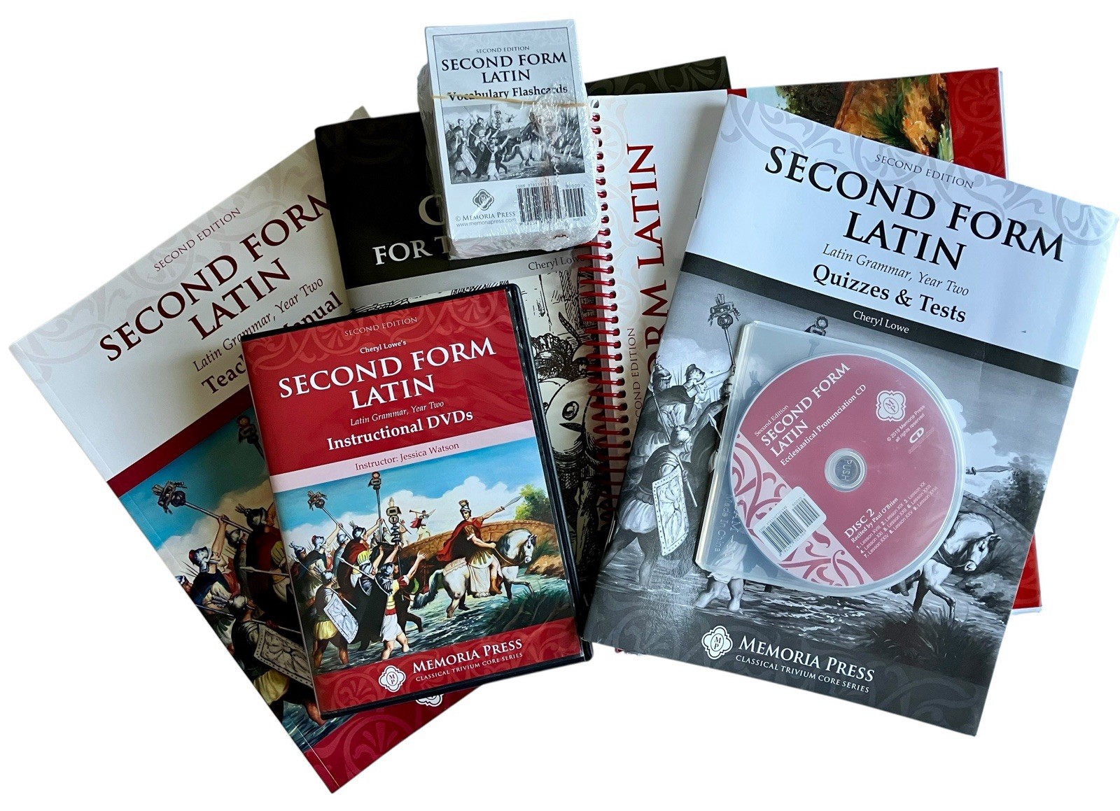 Second Form Latin Bundle Memoria Press Flashcards DVDs CDs Books Teachers Ed Key