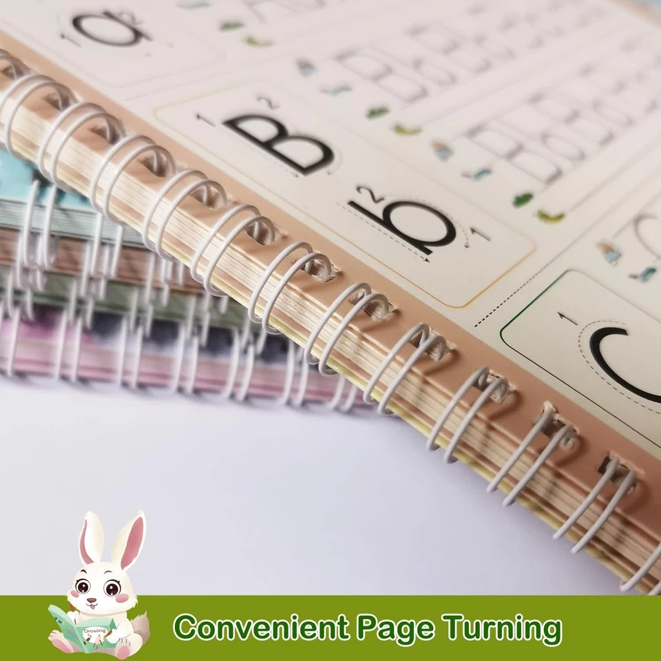 Reusable Grooved Handwriting Workbooks,Magic Copybook,Magic Writing Practice Cop