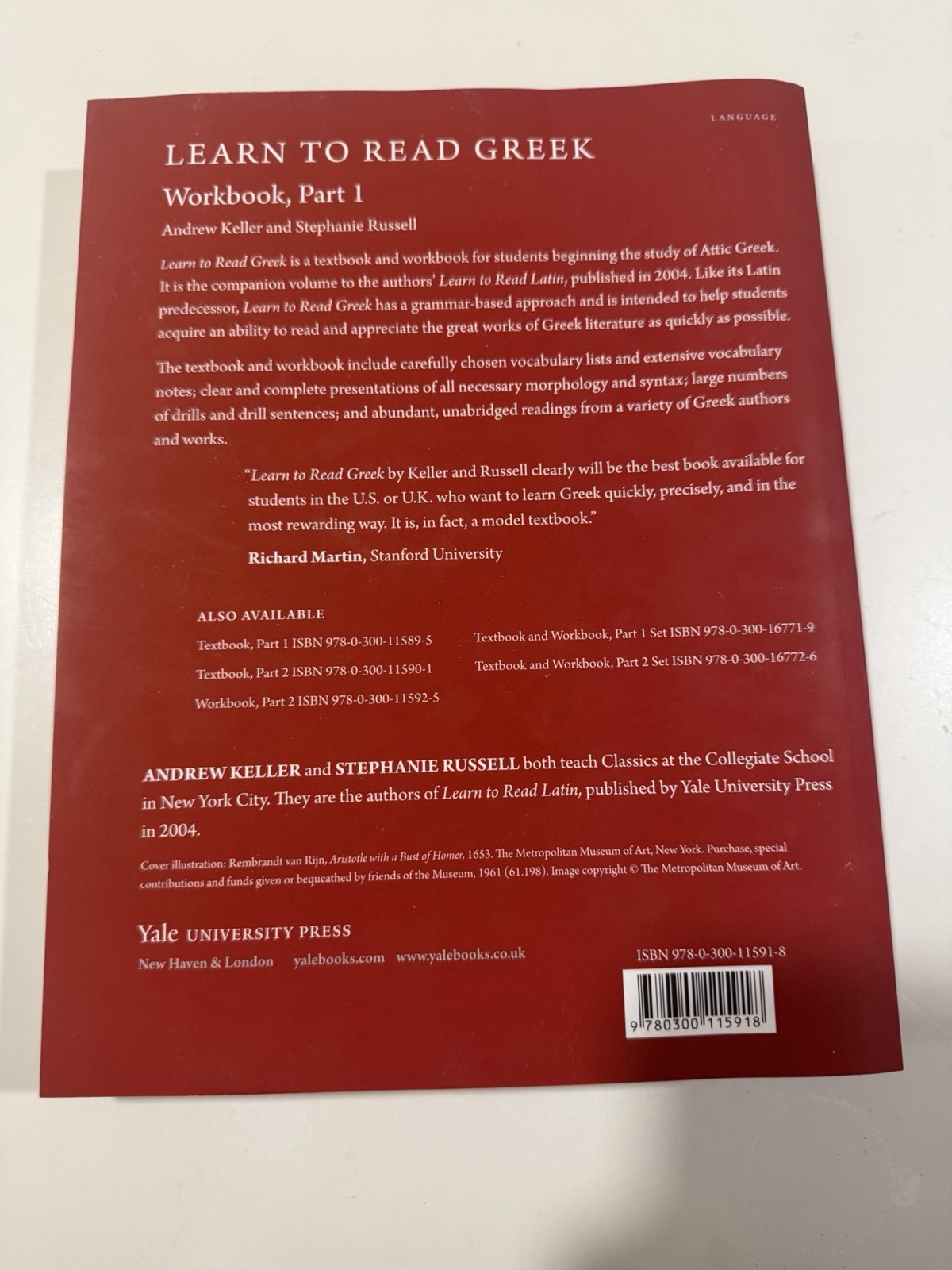 Learn to Read Greek Part 1 Textbook & Workbook Set Keller Russell Yale Like New