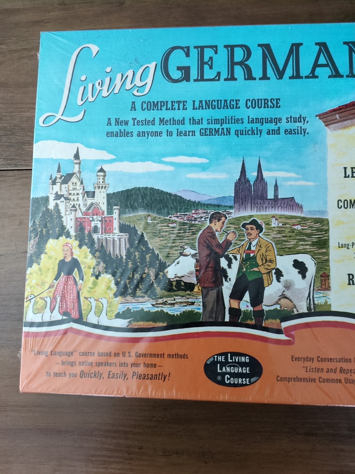 Living German Edition 1956 Language Course Complete 33 RPM New Sealed Vintage