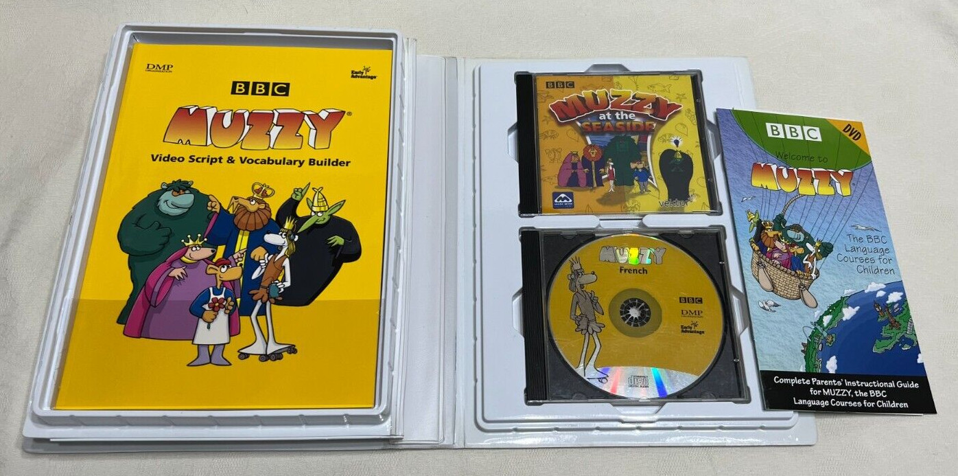 MUZZY : The BBC Language Course French For Children DVD CD CD-ROM & Book Set