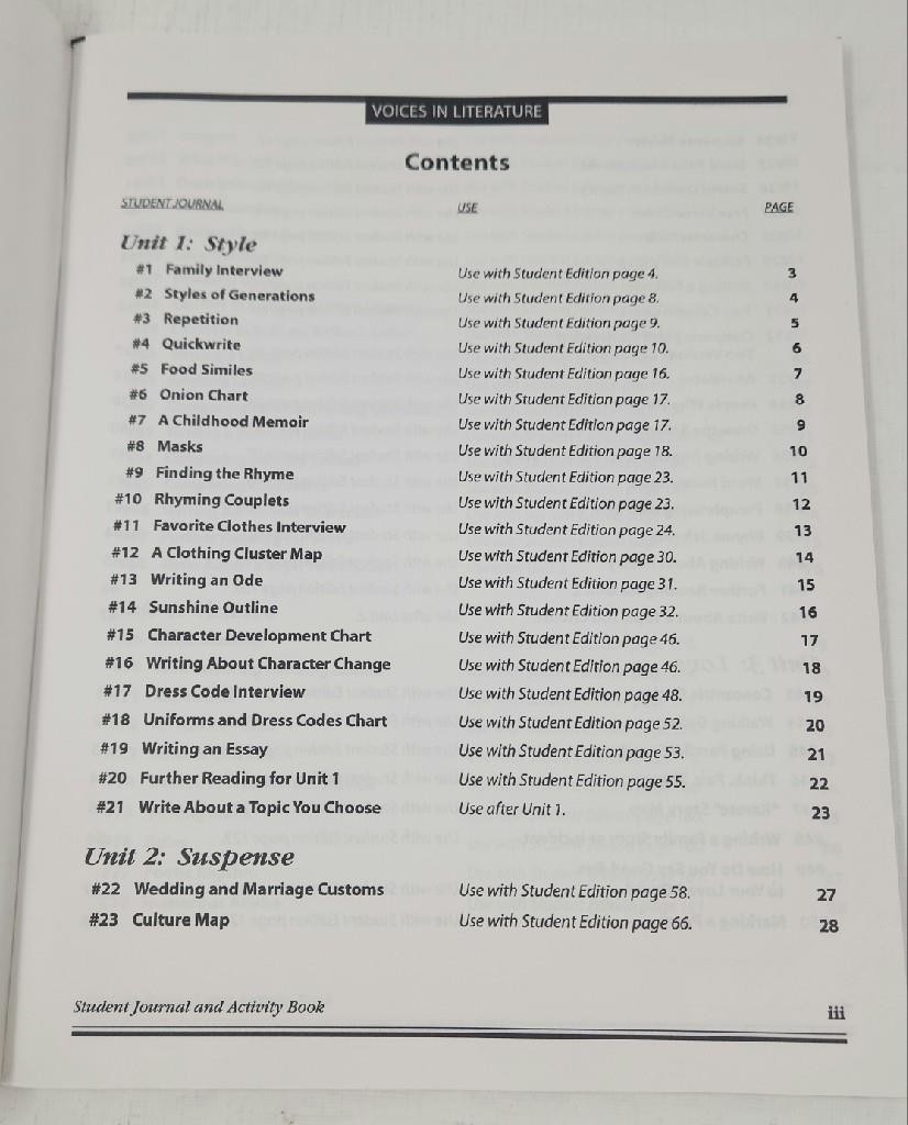 Voices in Literature Gold Student’s Journal & Activity Book – McCloskey / Stack