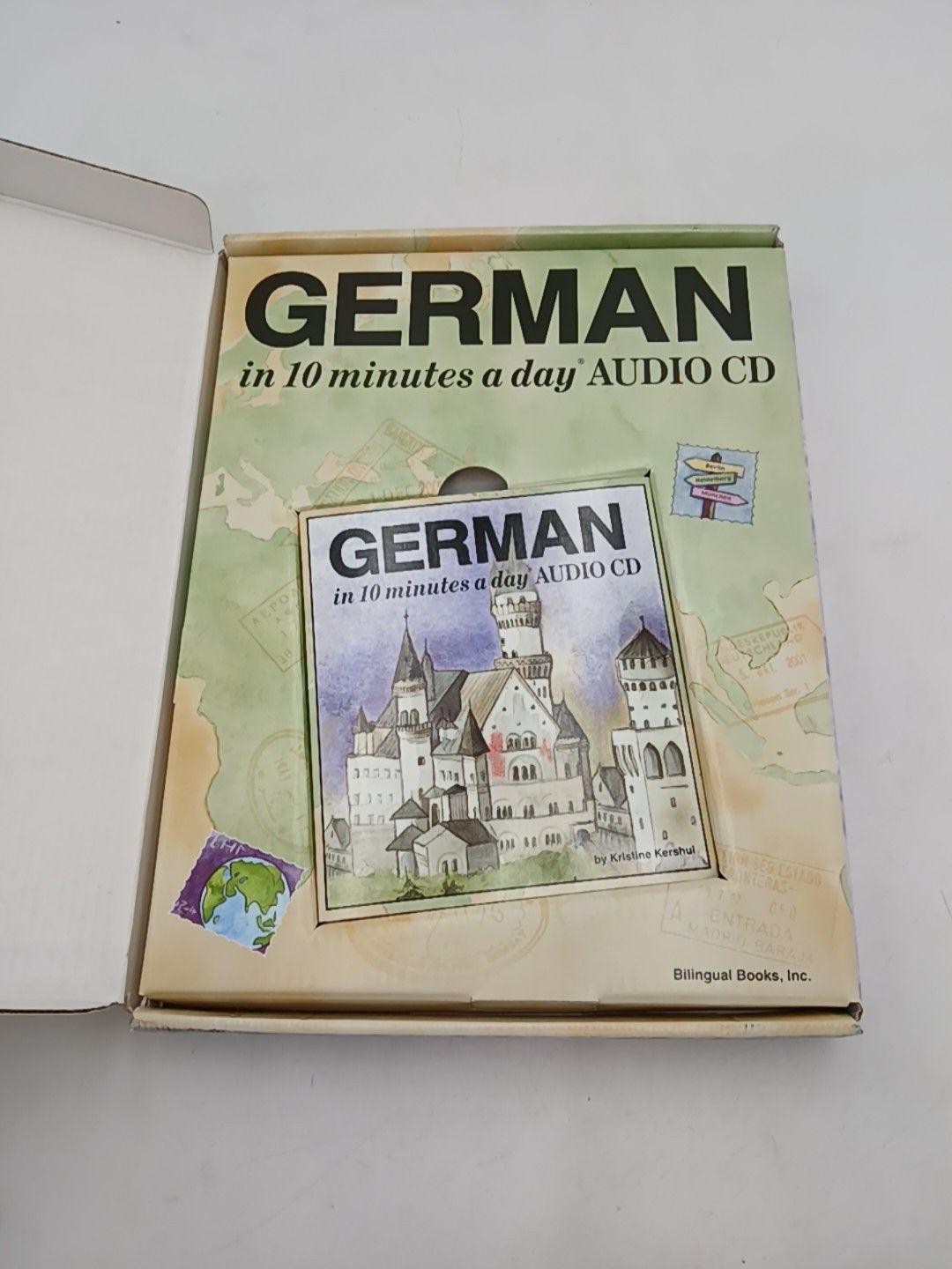German In 10 Minutes A Day Audio CD Workbook Kershul Bilingual Books Box Set
