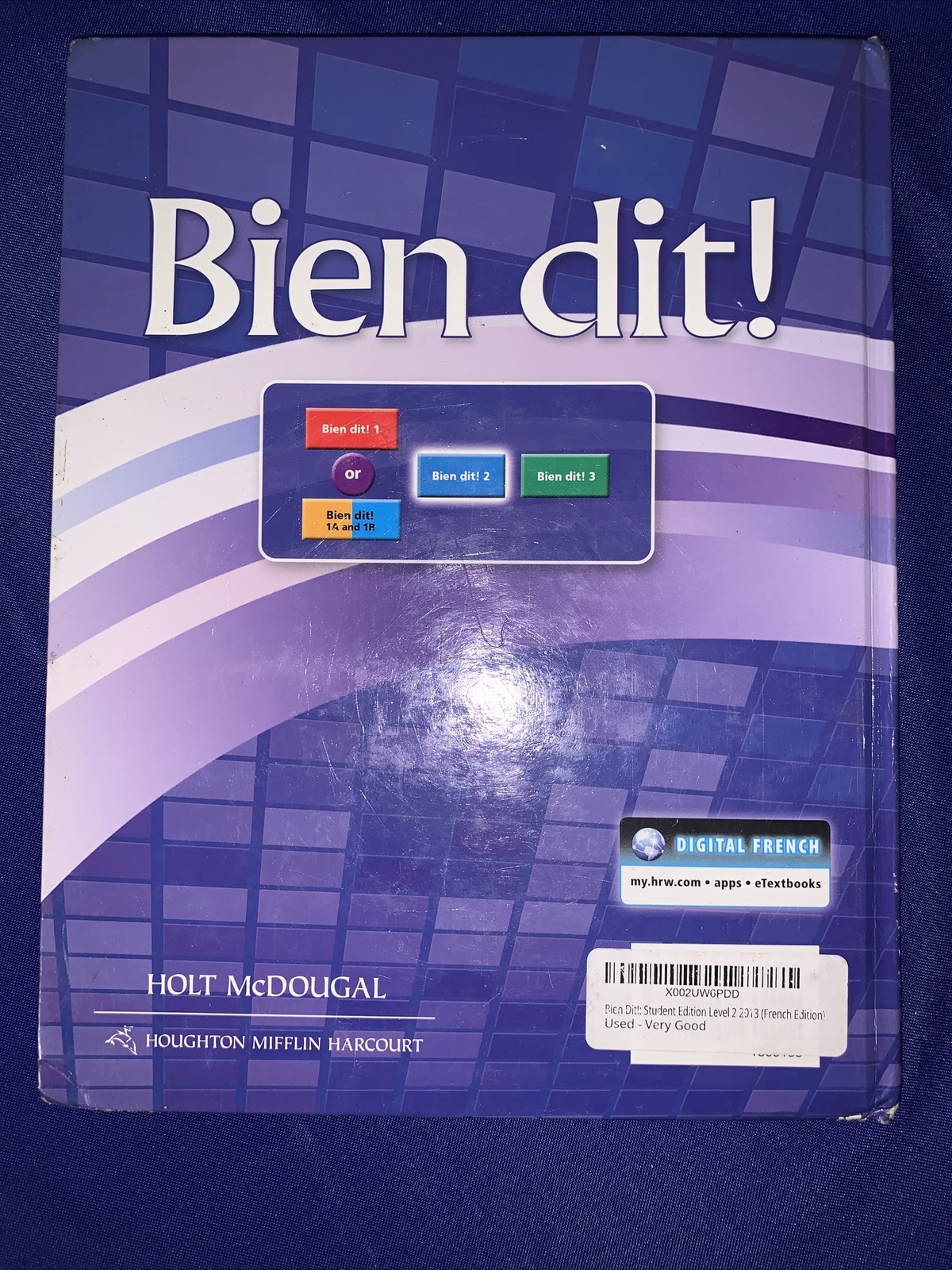 Holt McDougal French 1 and French 2 – Set of Two Hardback Textbooks