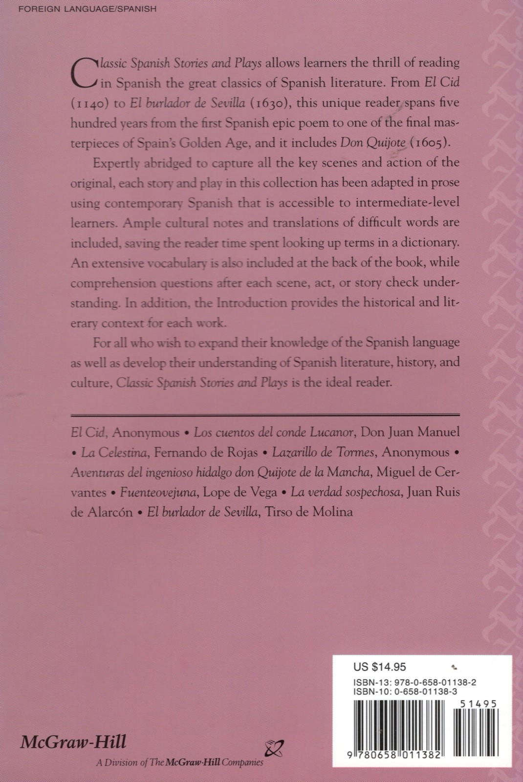 Classic Spanish Stories & Plays : Great Works of Spanish Literature (BRAND NEW)