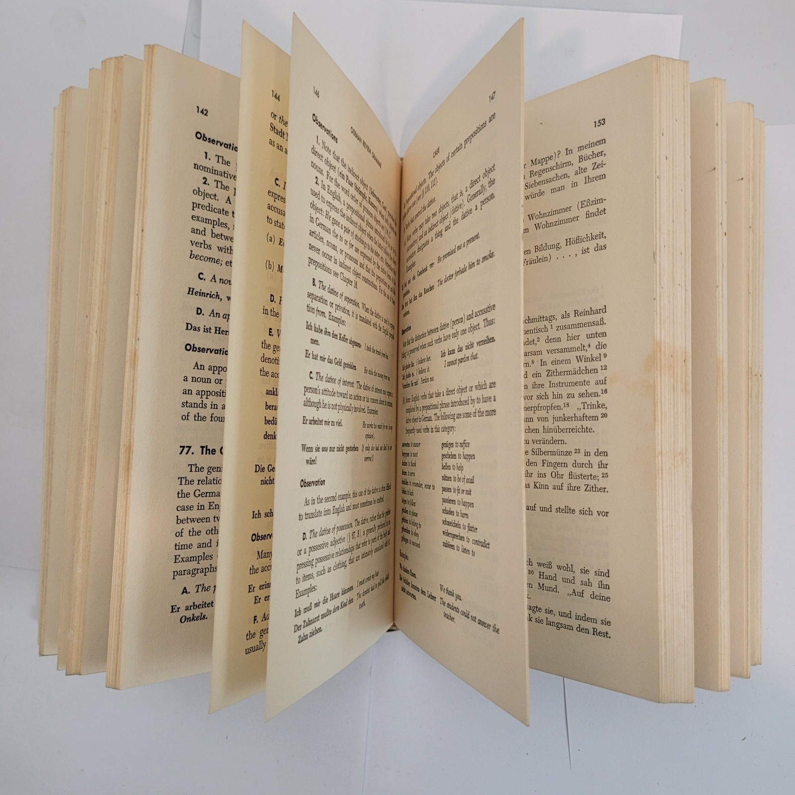 Ronald Press German Review Grammar 65-11506 Vintage 1965 Hardcover Textbook