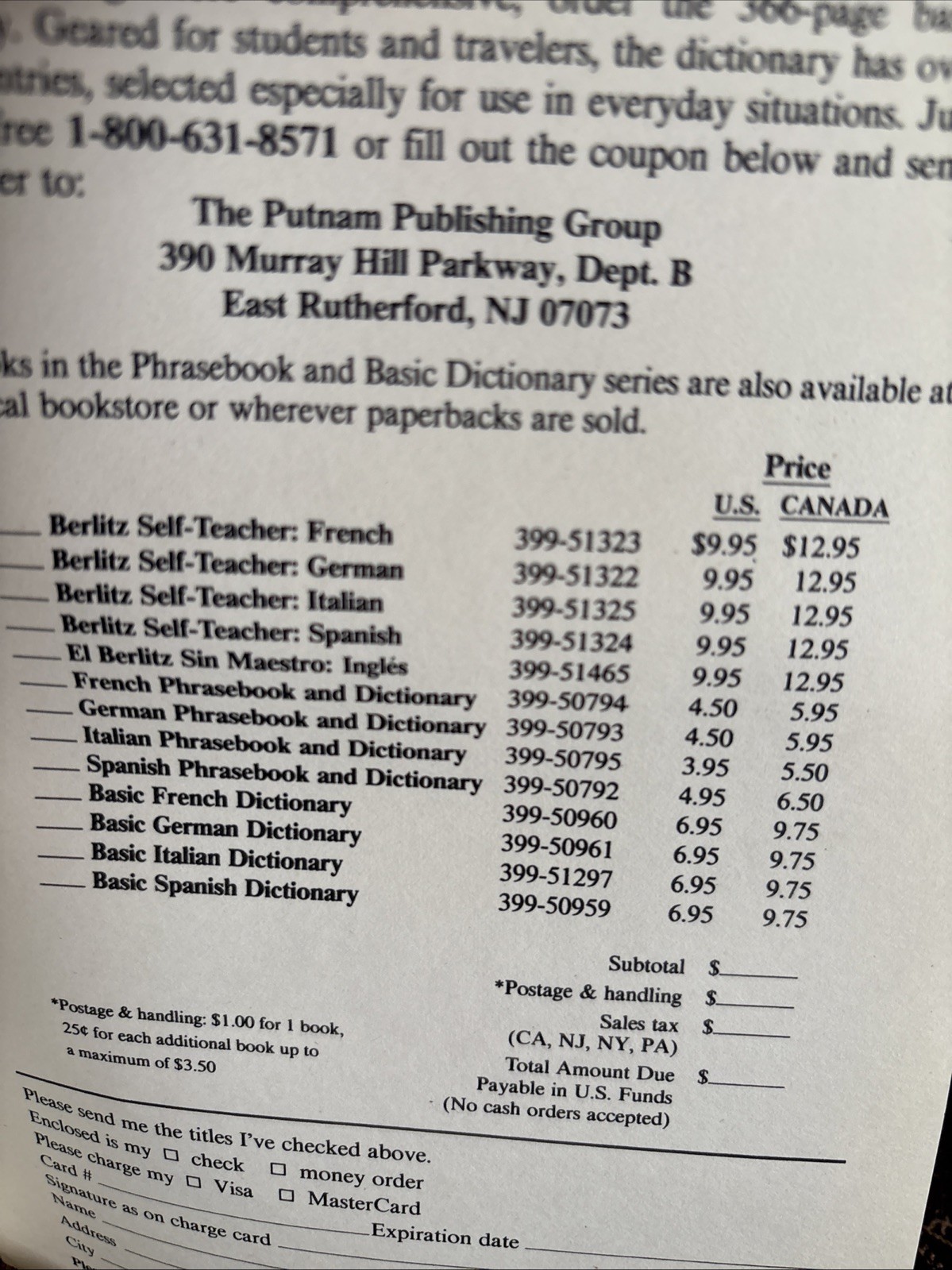 THE BERLITZ SELF TEACHER GERMAN