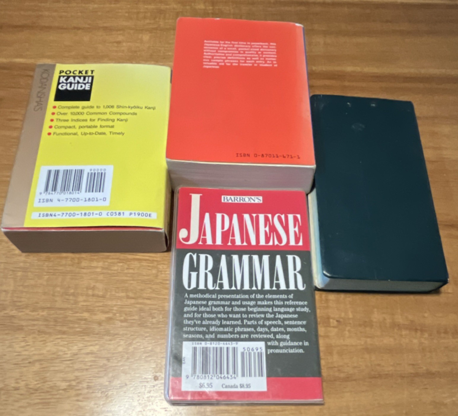 Japanese-English Dictionary Revised Edition w/ Pocket Kanji Guide & Grammar Book