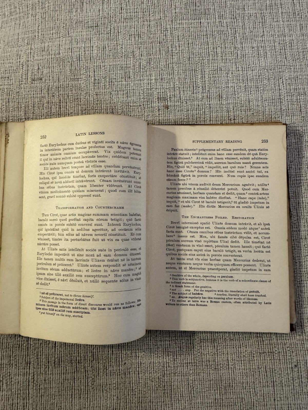 1920 Elementary Latin by M L Smith Hardcover Allyn & Bacon Vintage Textbook