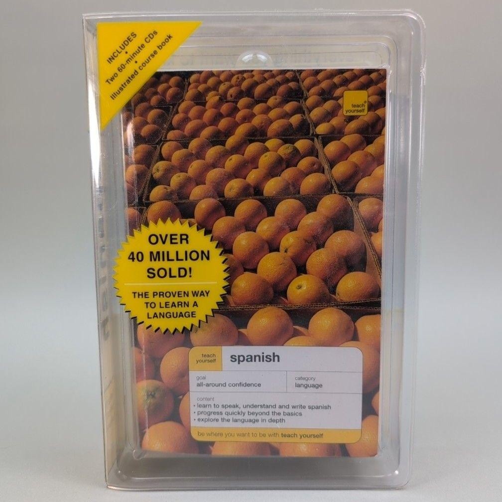 Teach Yourself Spanish Juan Kattan-Ibarra PB Audio CD Box Set 2003 Orange/Yellow