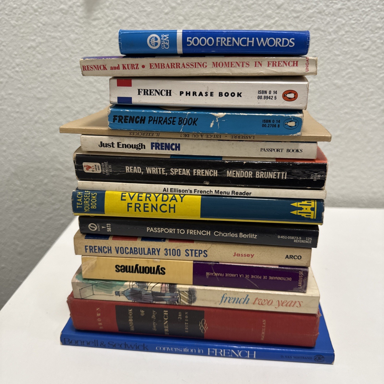 French Lot Of 15 Language Books Learn Study Grammar Vocabulary Phrasebook VNTG