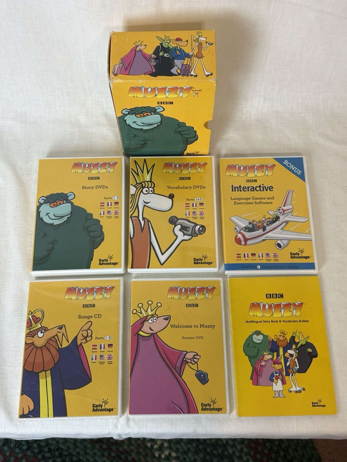 BBC MUZZY Early Level 1 Multilingual Language DVD/CD/CD-Rom Booklet Box Set