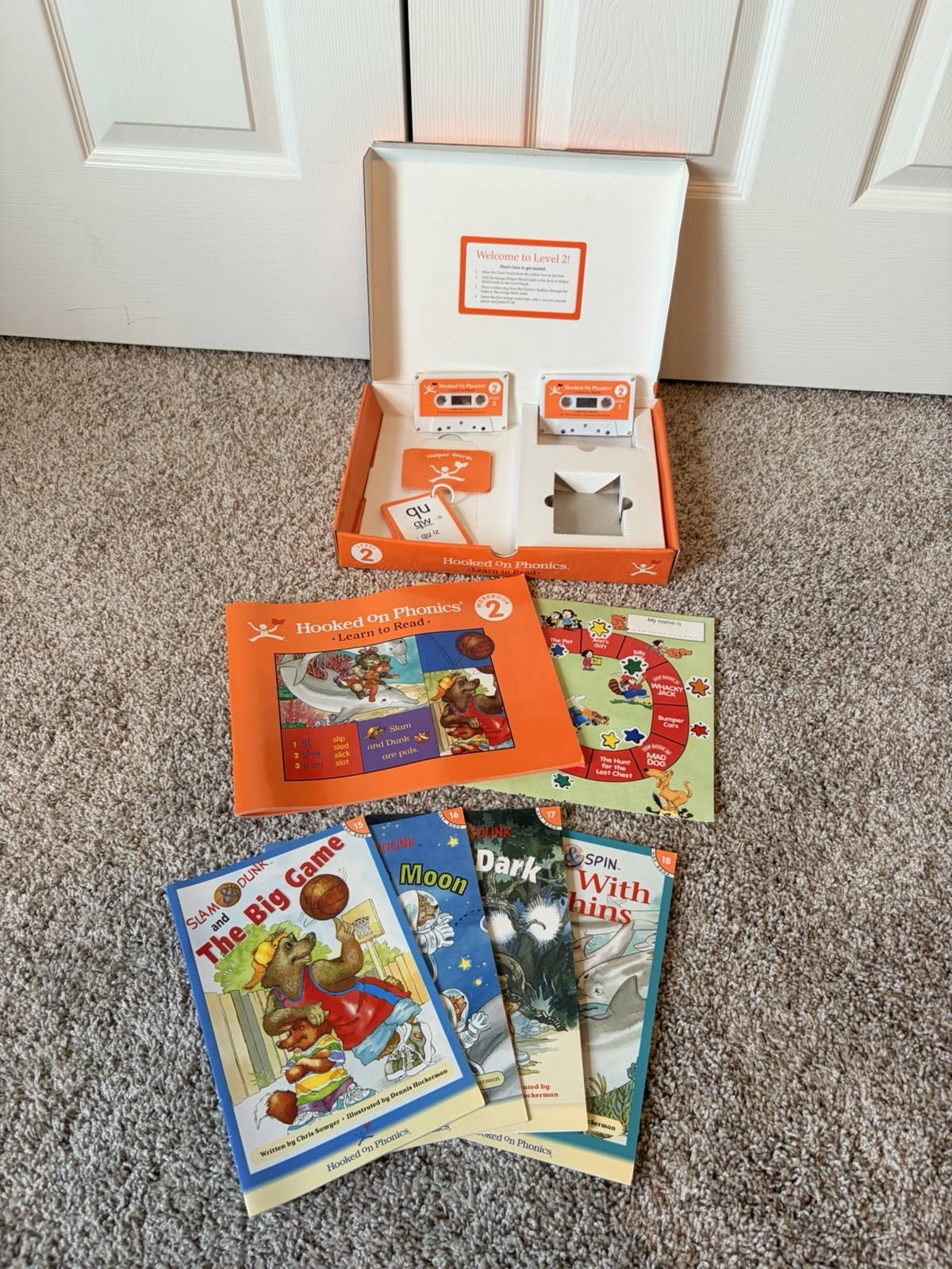 Hooked On Phonics COMPLETE SET Levels 1 – 5 Books Tapes Flashcards 1998
