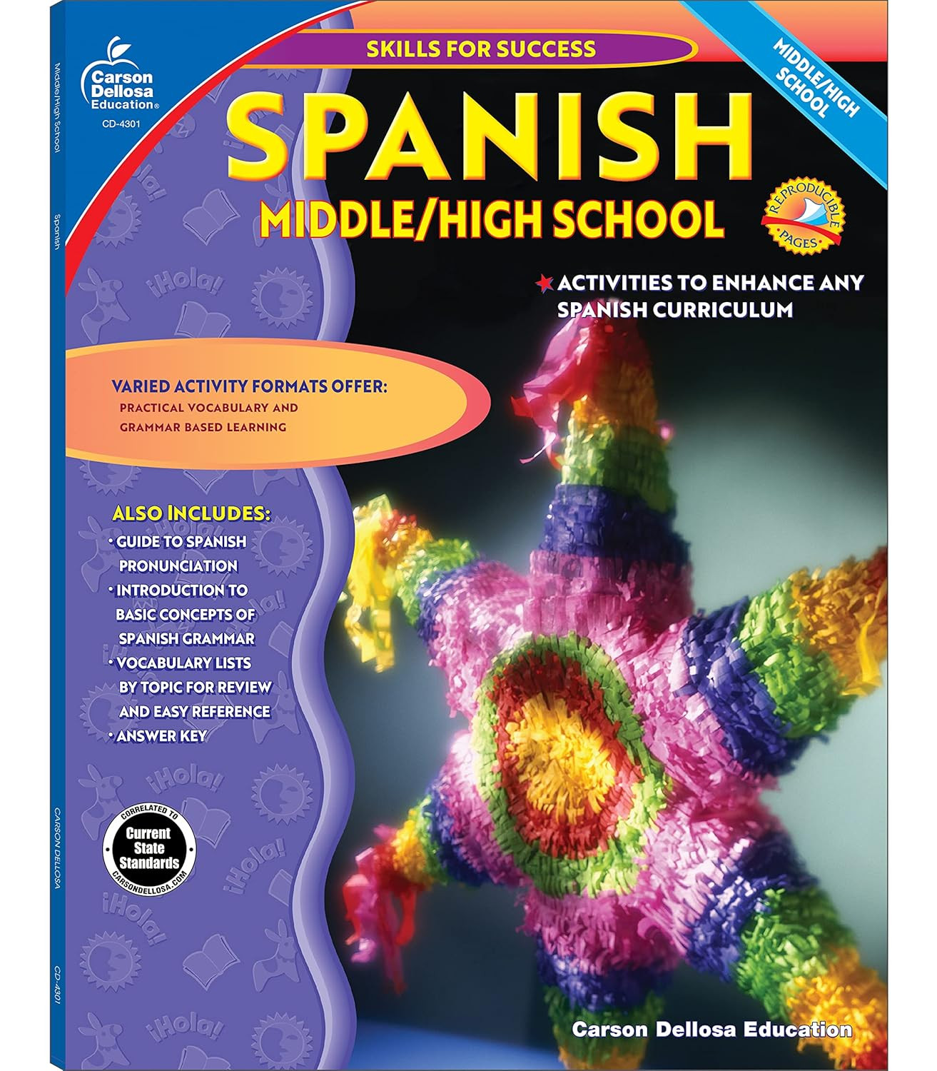 Carson Dellosa Skills for Success, Spanish Workbook for Middle School and High S