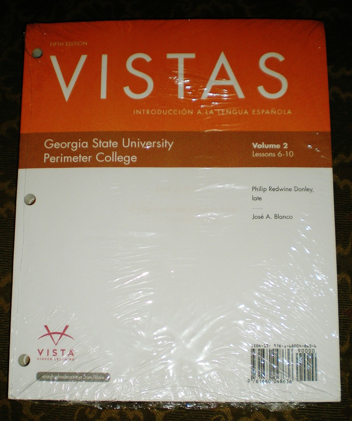 VISTAS 5th Ed Vol 2 (6-10) Looseleaf Georgia State/ Perimeter Espanola NEW
