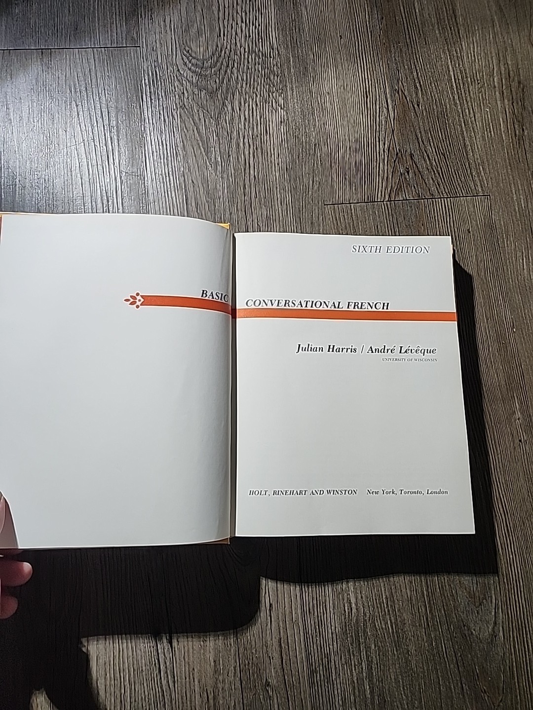 Basic Co Versational French 6e Harris & Leveque Hardcover 1978