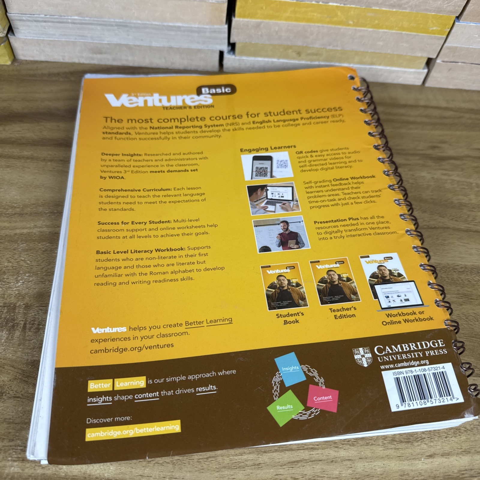 Ventures Basic Teacher’s Edition Spiral Paperback Acceptable Condition