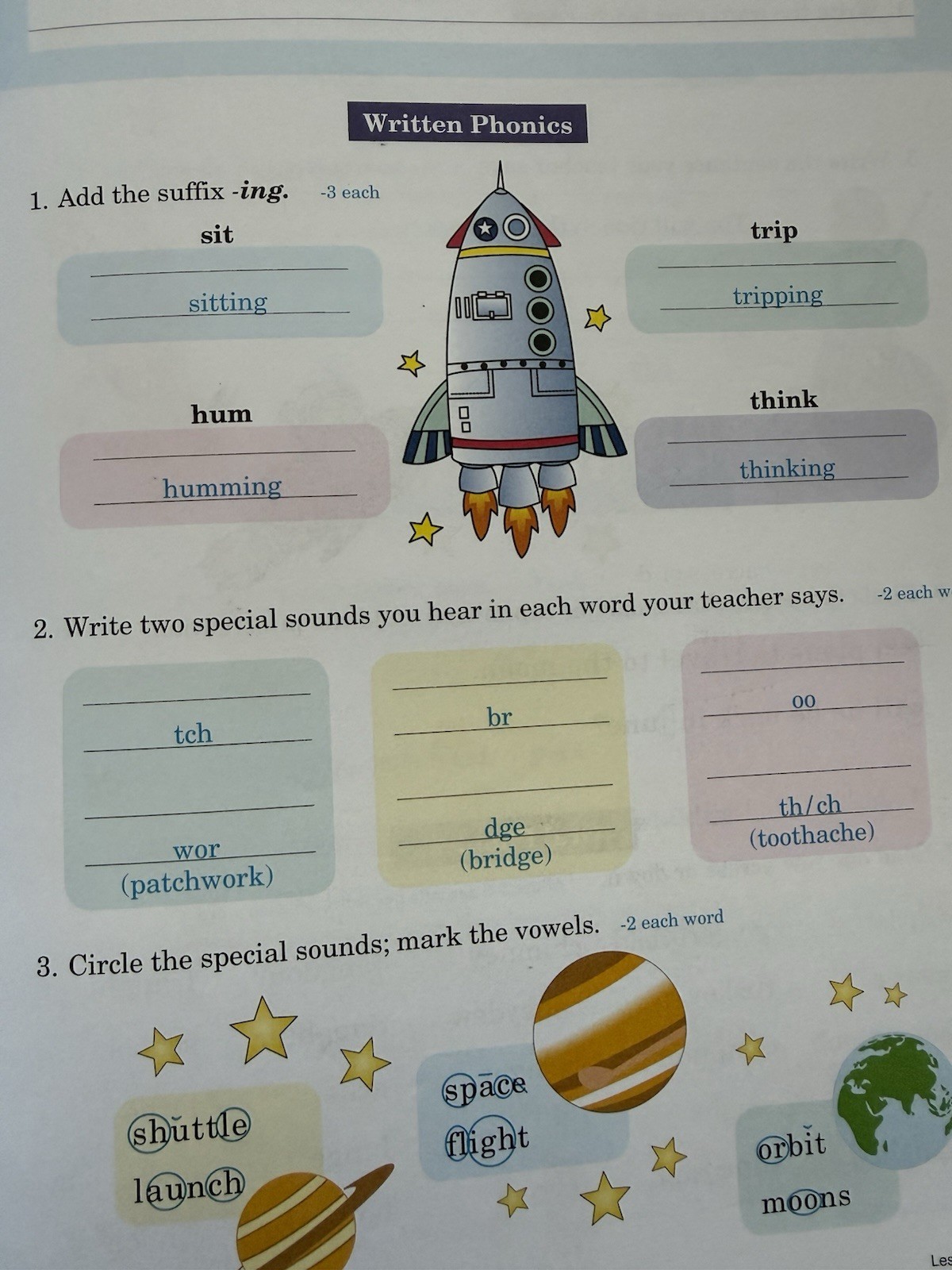 A Beka Book Seatwork Text Language 2 3 ed & Letters and Sounds test key grade 2
