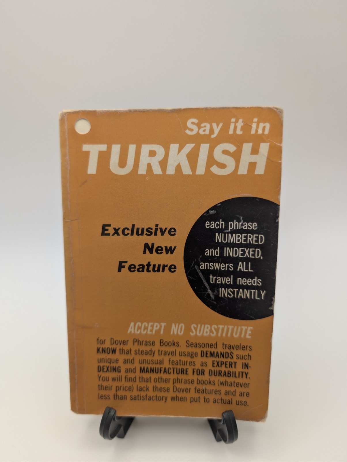 Say It In Turkish Dover Phrase Book Travel Language Miles & Seniz 1958 Pocket SZ
