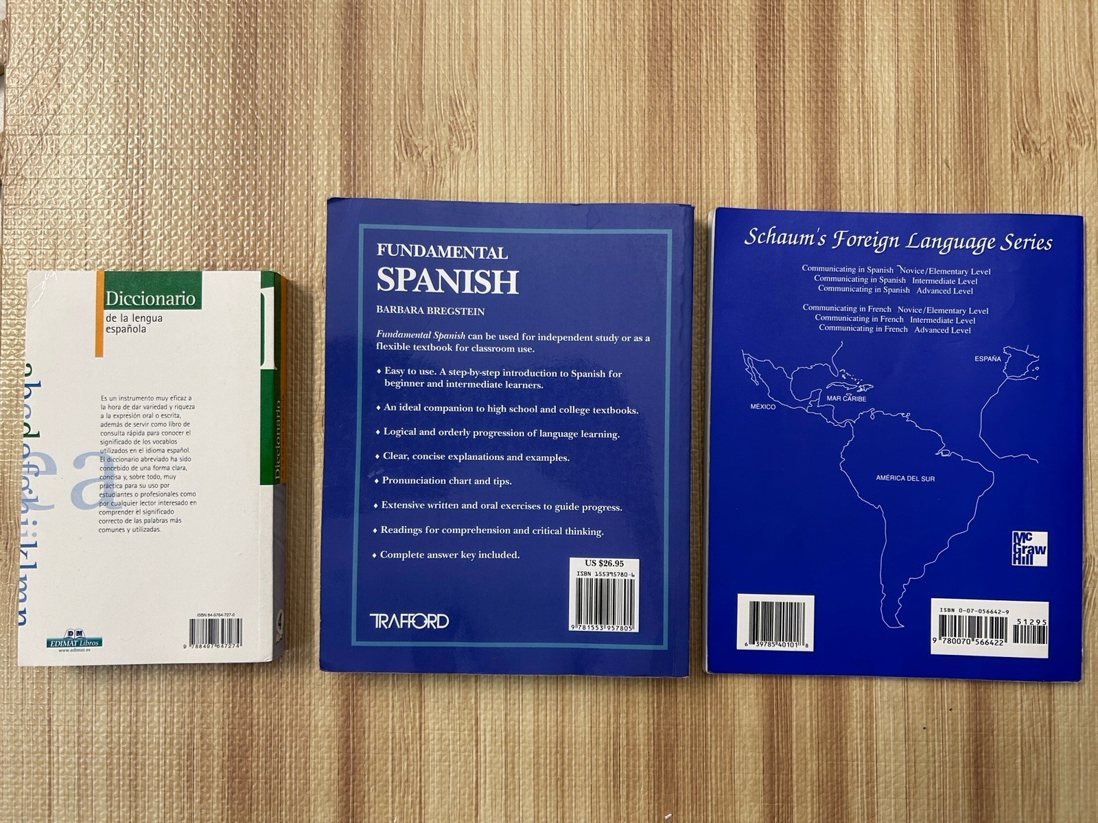 Spanish Learning Books Bundle Fundamental Spanish, Communication, Dictionary