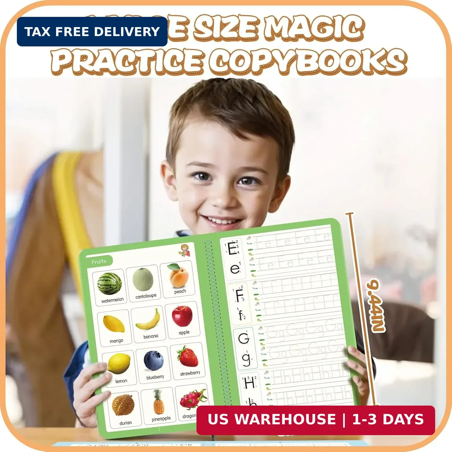 Magic Practice Copybook, Reusable Writing Practice Book, for Preschool Kids Age