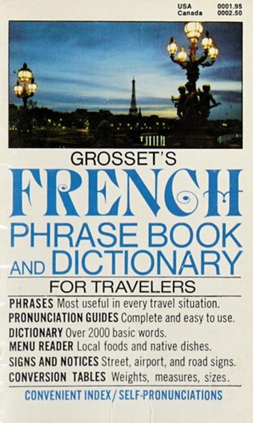 Grosset’s French Phrase Book and Dictionary Hardcover Charles Ale