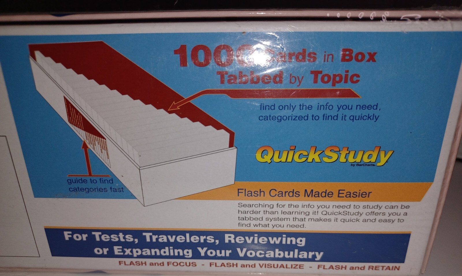 Spanish Phrases Flash Cards Vocabulary Made Easy 1000 Test Study Reference Tool