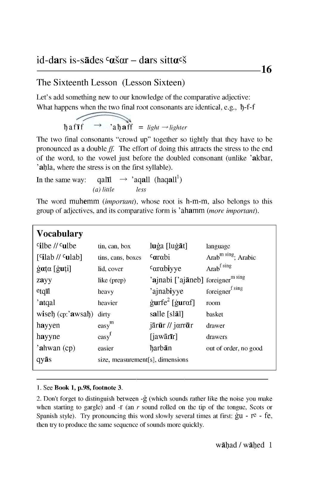 Speaking Arabic vol .2, Self-Instruction Course in Conversational Eastern Arabic
