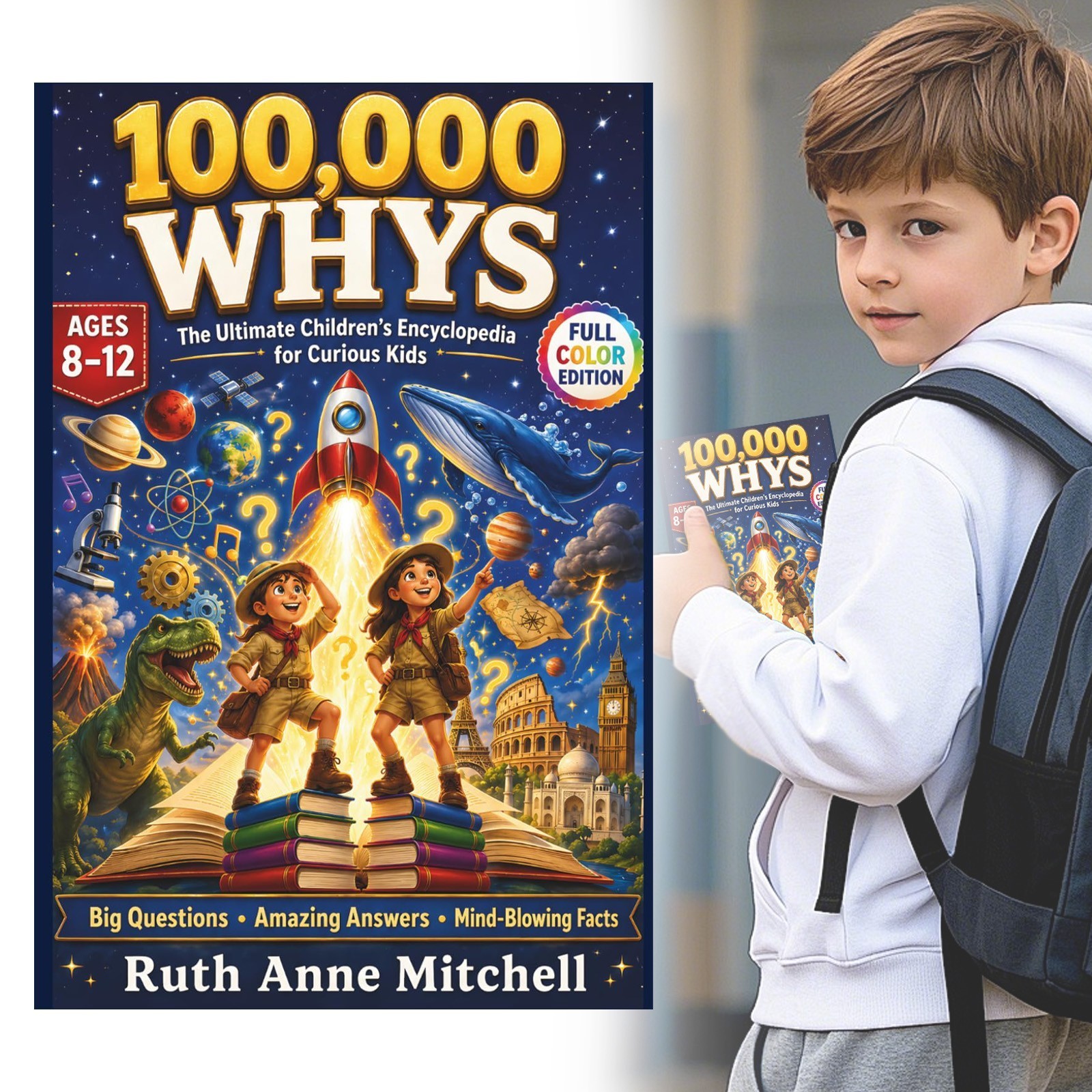 100000 WHYS Book The Children’s Encyclopedia For Curious Kids Ruth Anne Mitchell