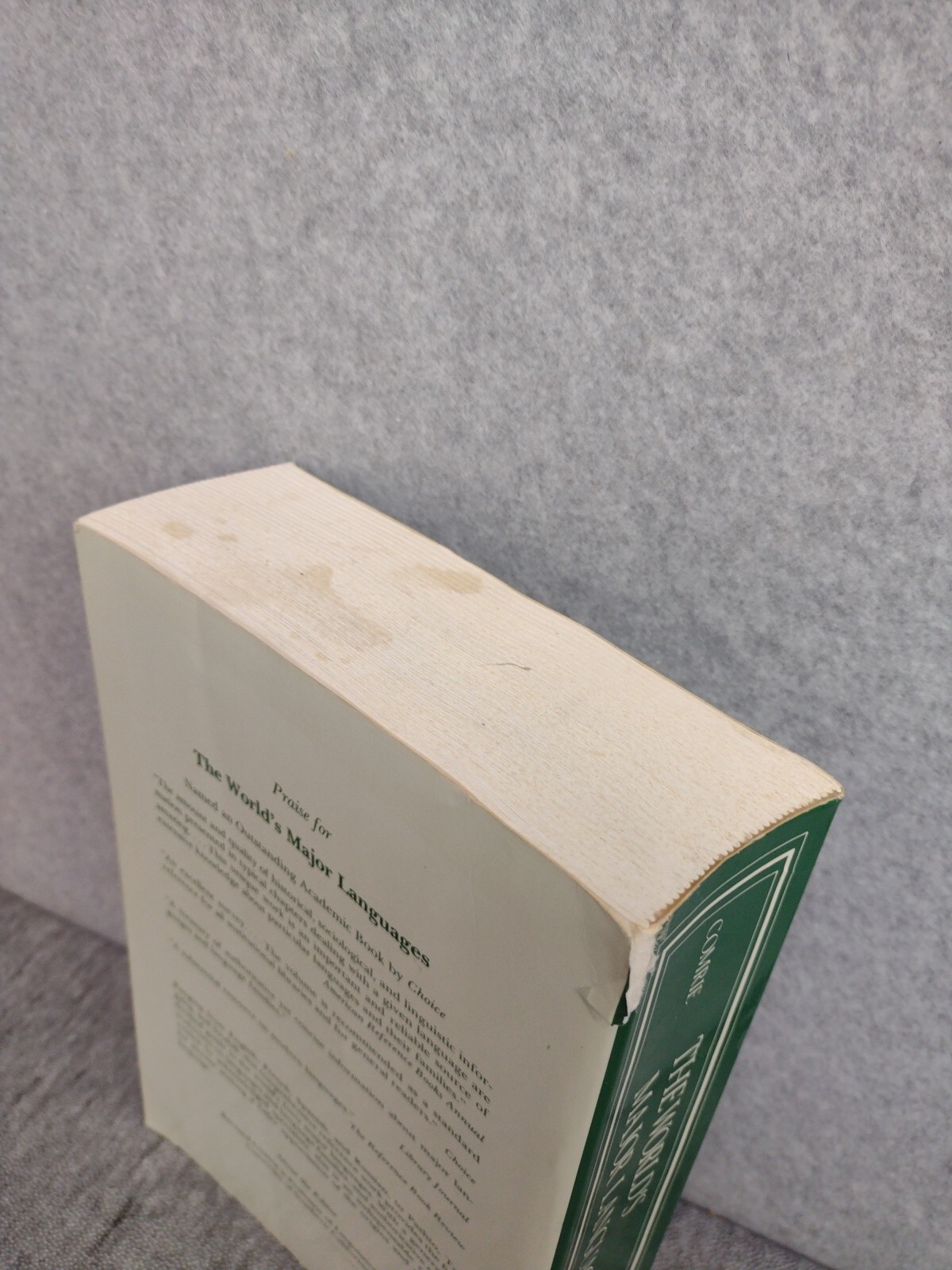 Bernard Comrie 1990 Trade Paperback : The World’s Major Languages Reprint
