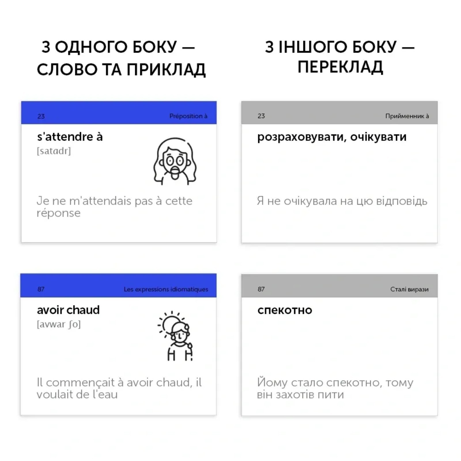 Flashcards for Learning French. French Phrasal Verb Flashcards. 105 cards
