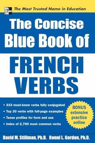 The Concise Blue Book of French Verbs (Big – Paperback, by STILLMAN – Very Good