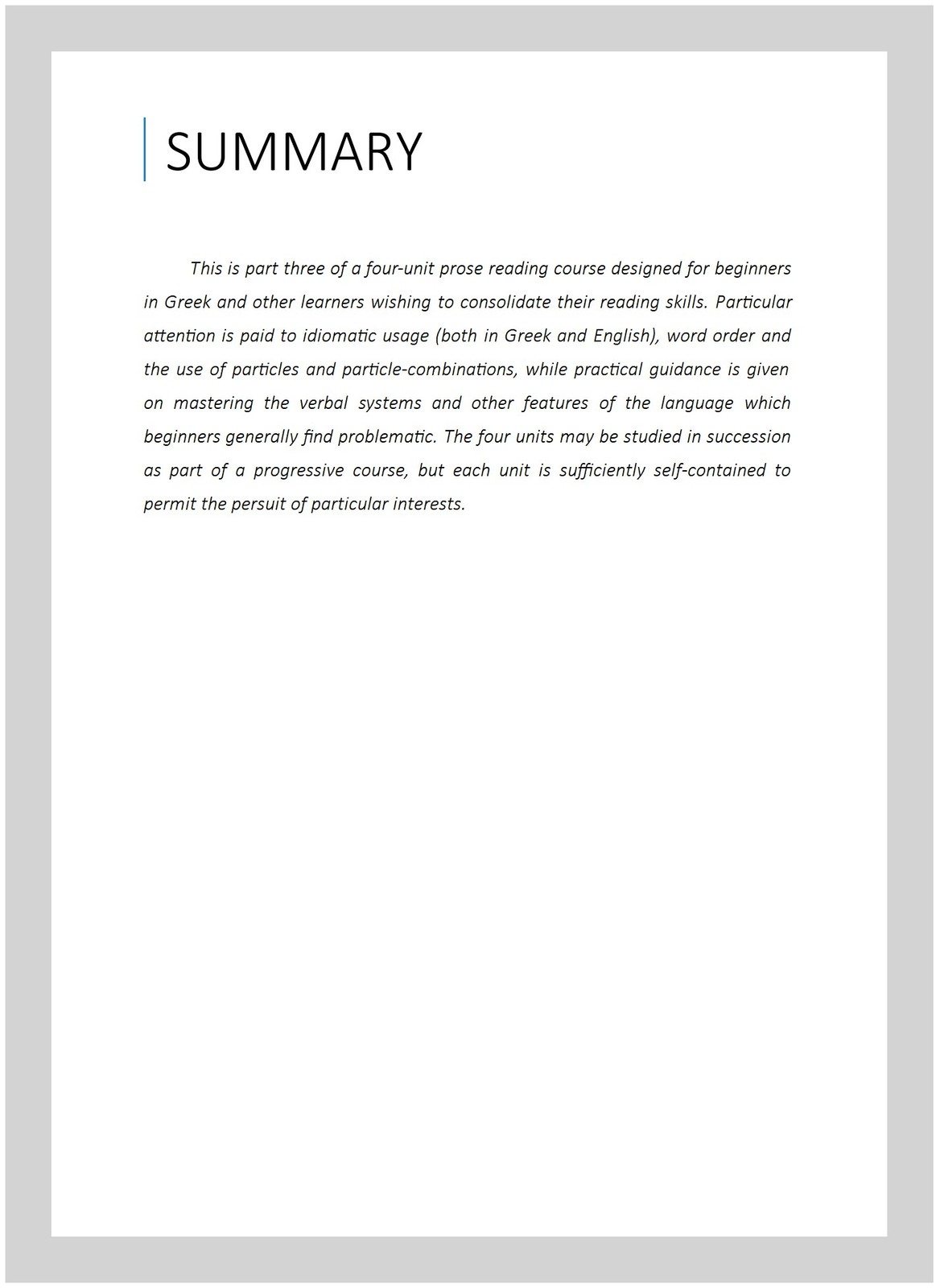 Greek Prose Reading Course for Post-Beginners 2 : Political Oratory, Paperbac…