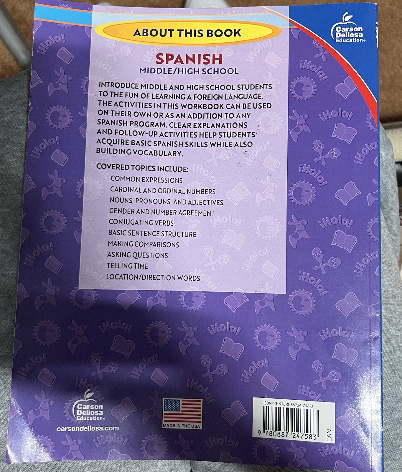 Spanish Middle/High School Skill For Success Student Workbook