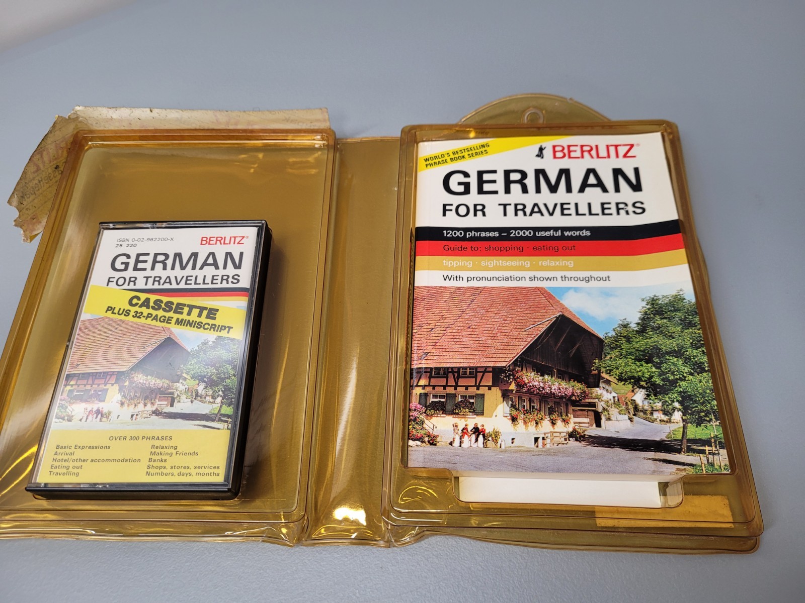 Vintage Berlitz German For Travellers Travelers 96203 Cassettepak Cassette