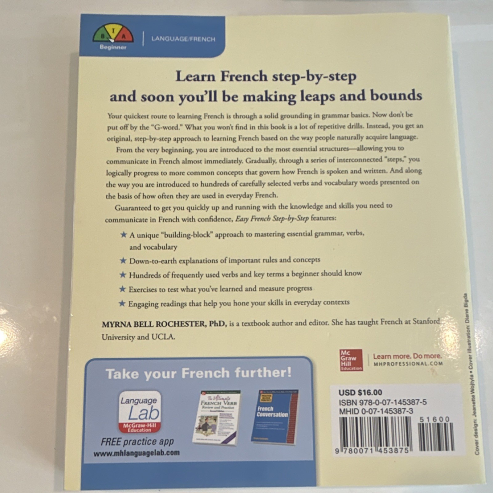 McGraw-Hill Easy French Step-by-Step Grammar Paperback A1 Beginner 2007