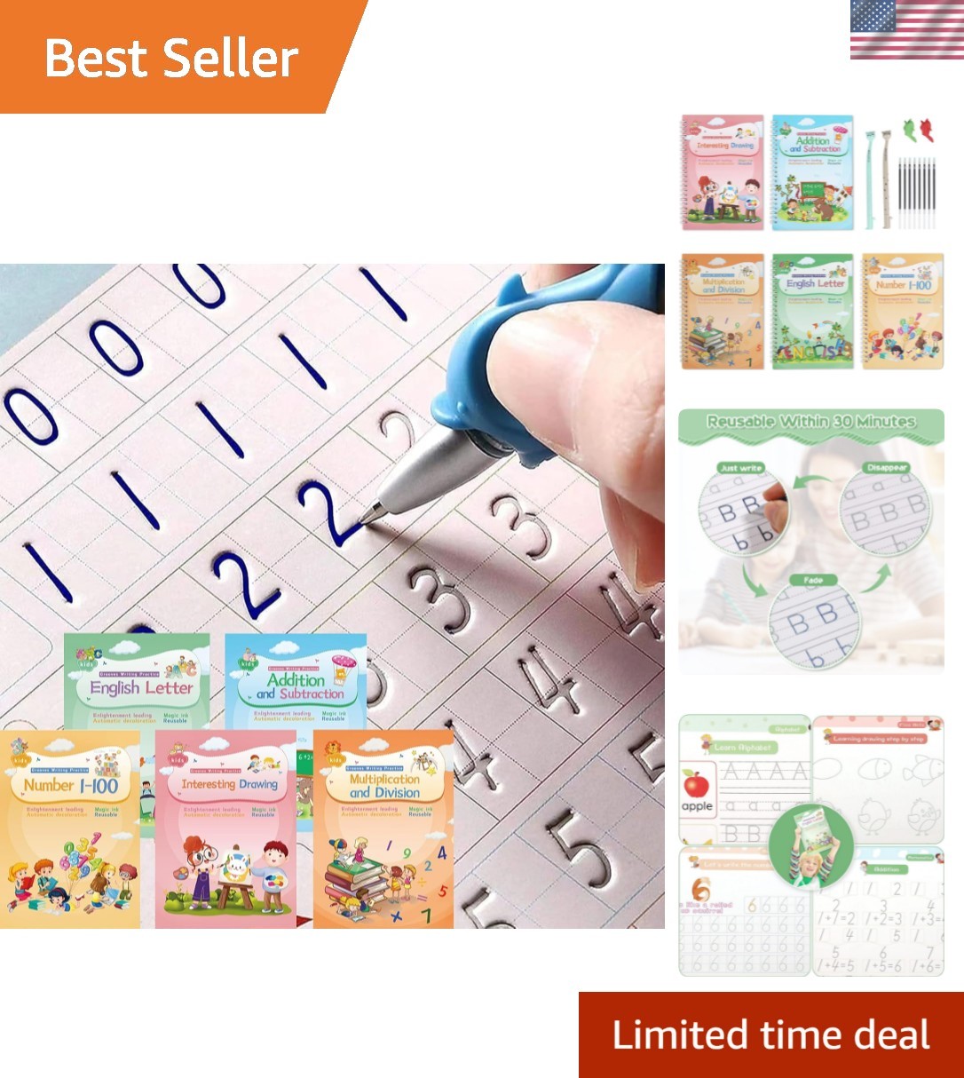 Magical Handwriting Workbooks Handwriting Practice Magic Copybook, Handwritin…