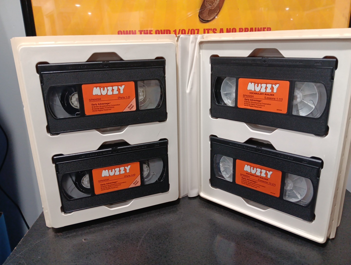 MUZZY BBC Language Course for Children VHS Set Learn Spanish COMPLETE SET