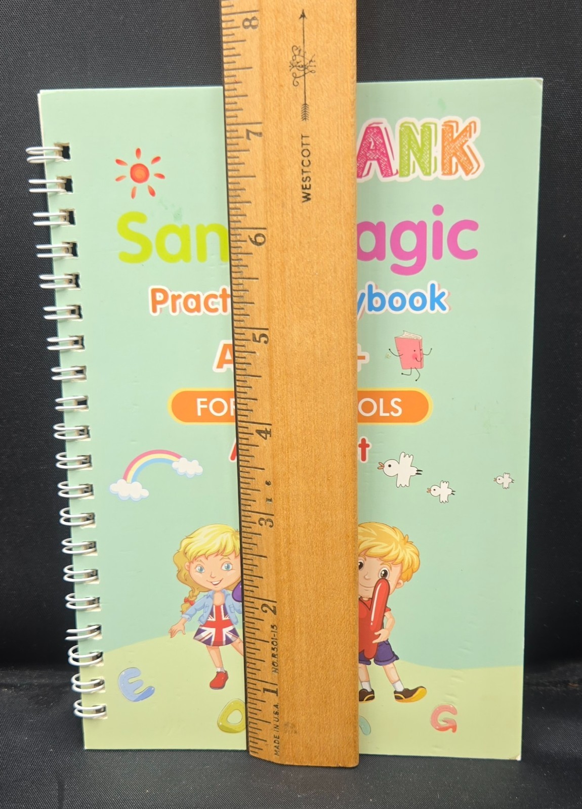 4pc Magic Grooved Practice Copybook, Reusable Grooved Writing Books, Handwriting