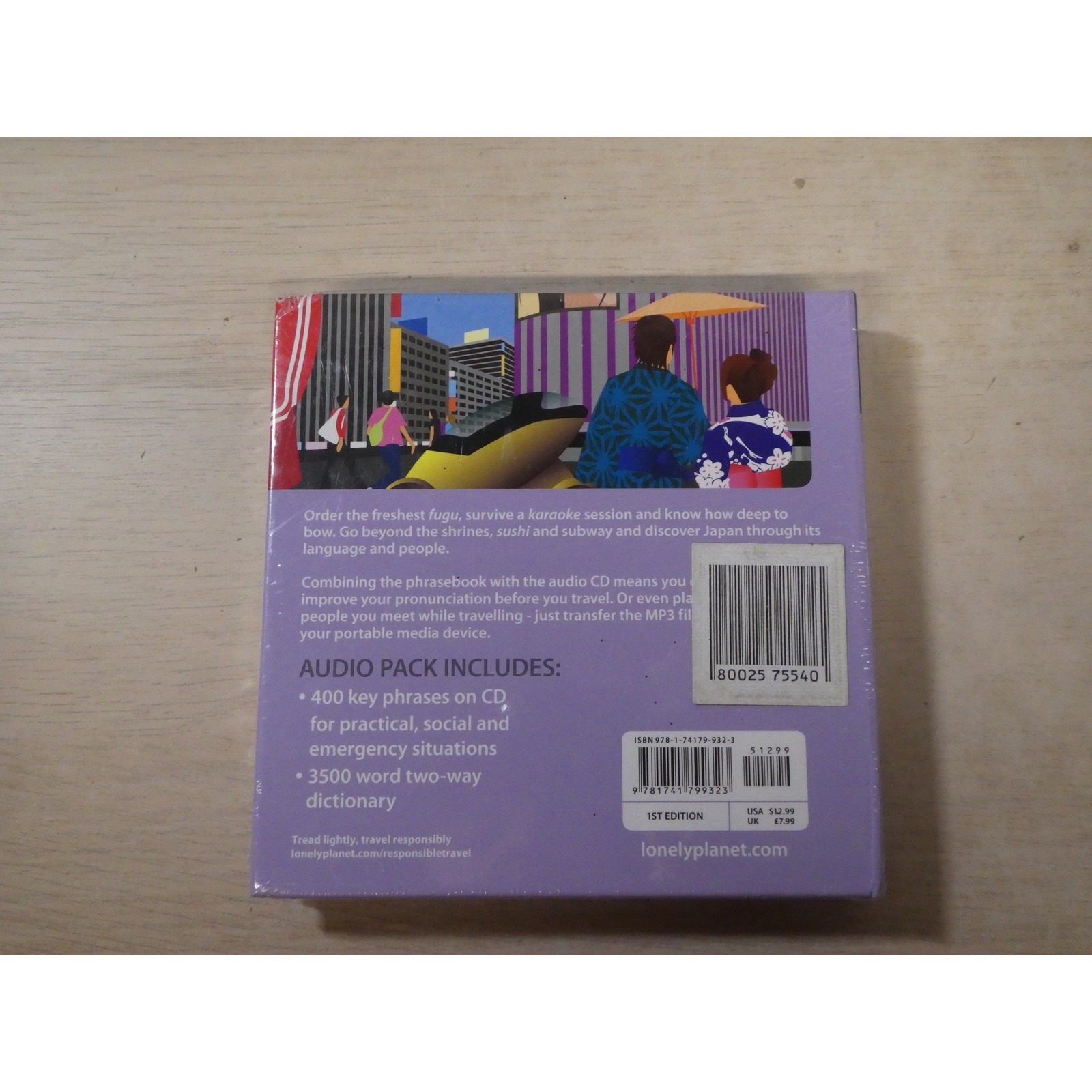 Lonely Planet Japanese Audio Pack Phrasebook and CD 1st Edition New Sealed