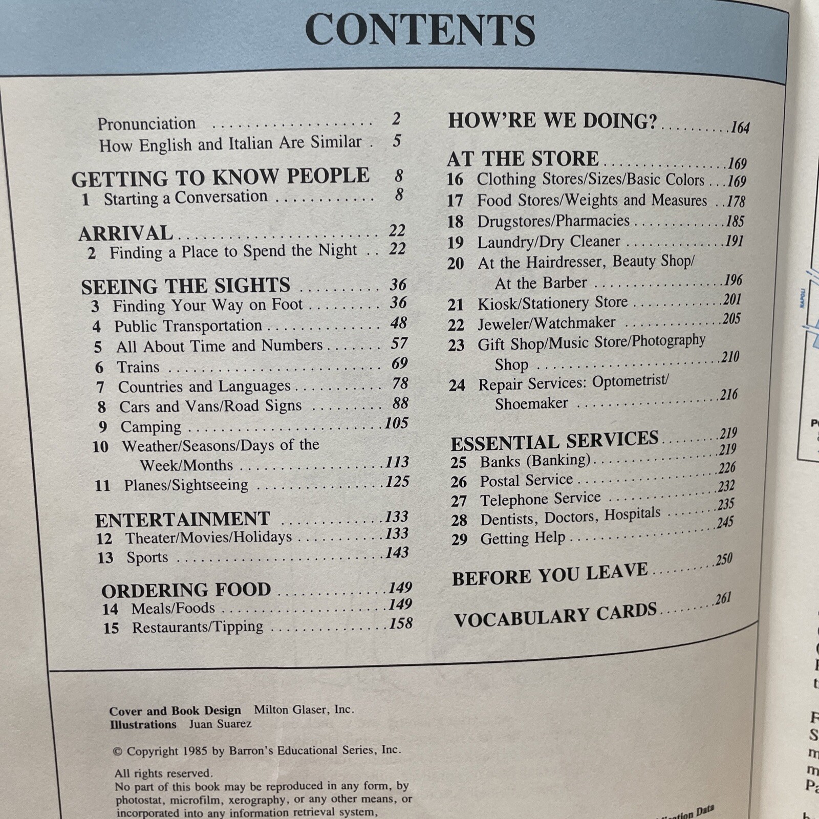 LEARN ITALIAN THE FAST AND FUN WAY w/PULL-OUT BILINGUAL By Marcel Danesi 1985