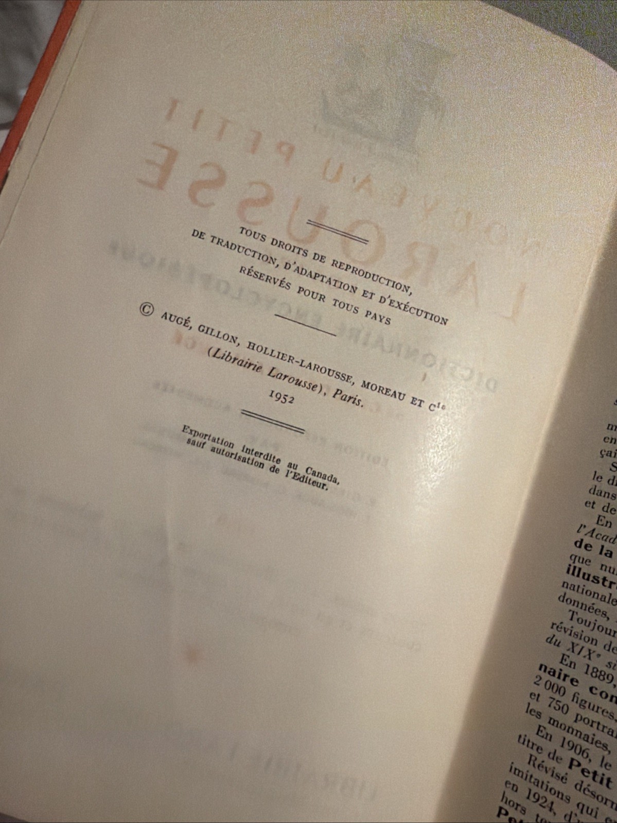Petit Larousse Illustre 1952 Very Good Condition