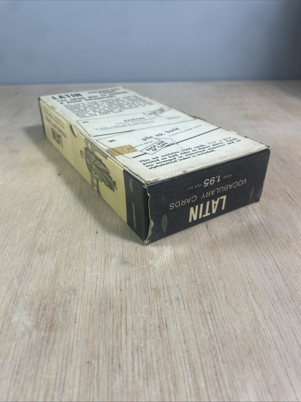 Vintage Vis-Ed Latin Language Fundamental Vocabulary Cards Learn 1,000 Words