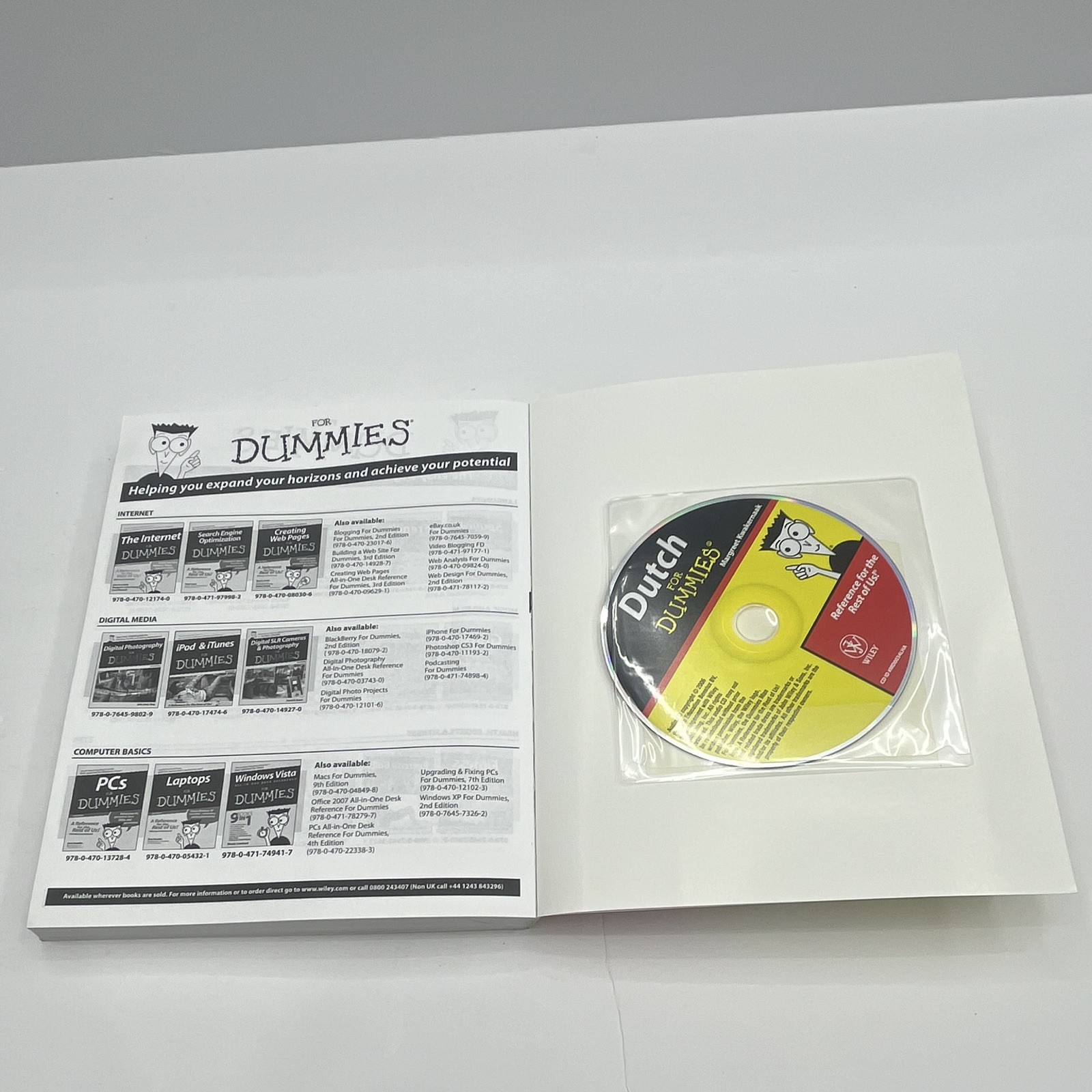Dutch For Dummies Margreet Kwakernaak Beginner Paperback + Audio CD Wiley 2008