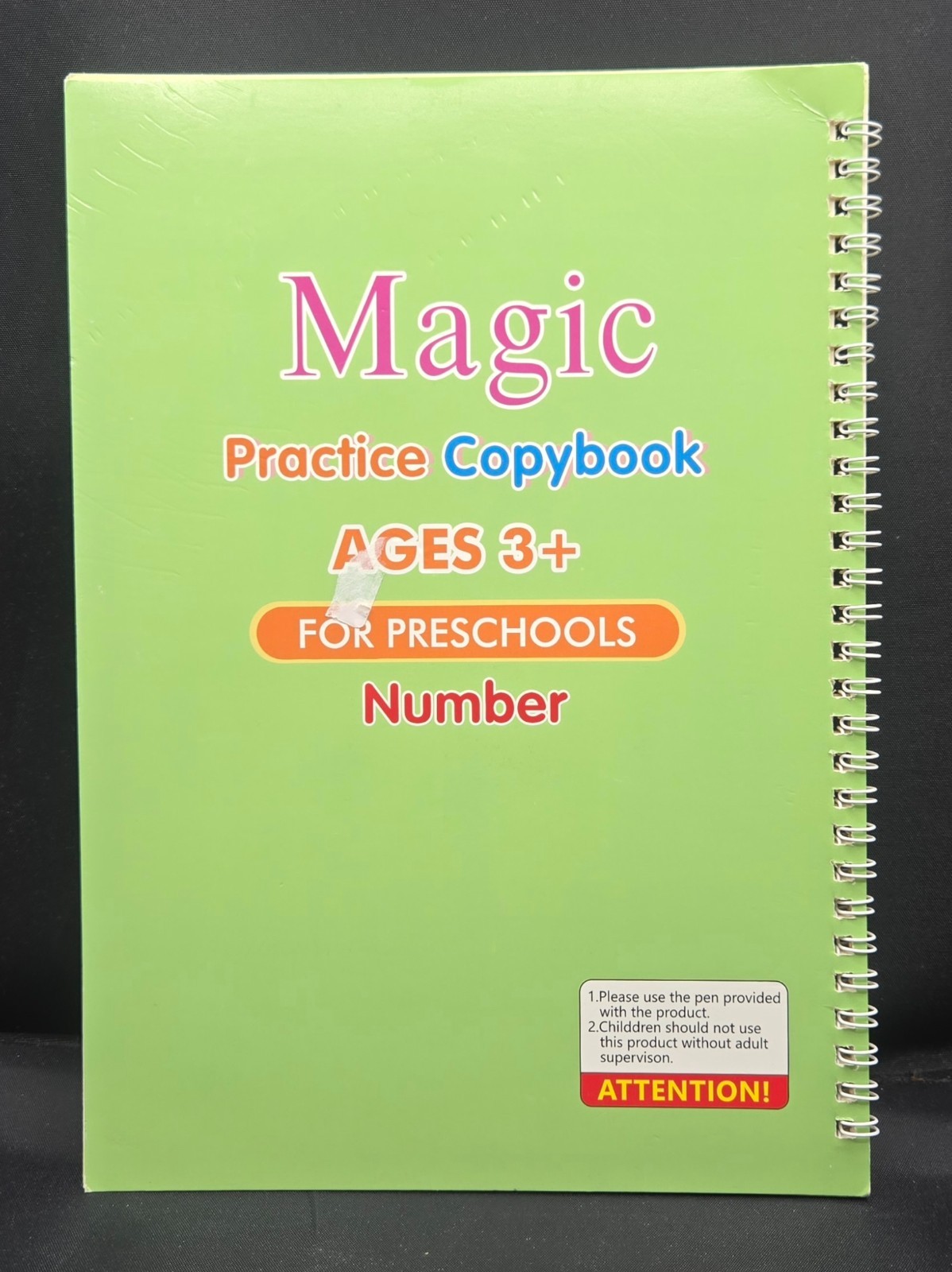 4pc Magic Grooved Practice Copybook, Reusable Grooved Writing Books, Handwriting