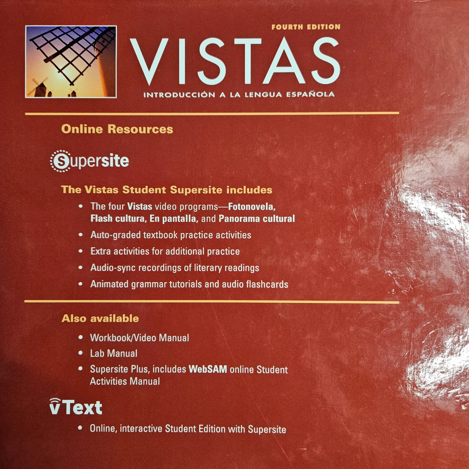 Vistas 4th Edition Blanco Donley Spanish Textbook Hardcover