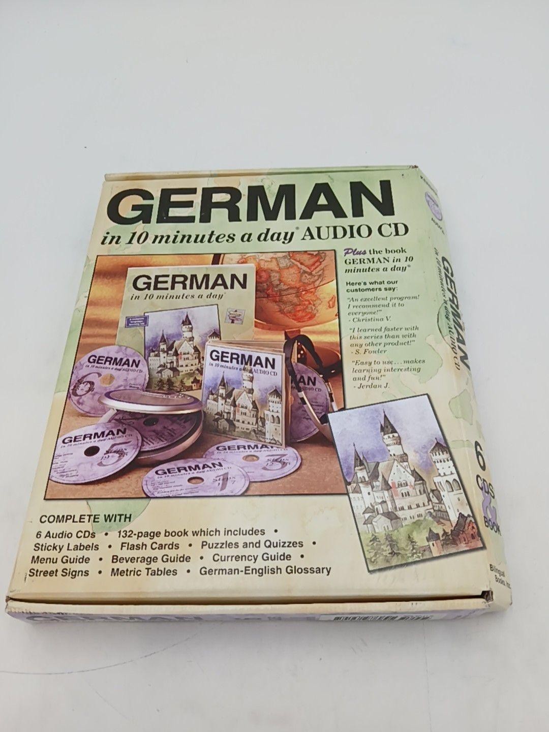 German In 10 Minutes A Day Audio CD Workbook Kershul Bilingual Books Box Set
